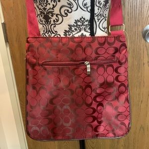 Burgundy cloth crossbody
